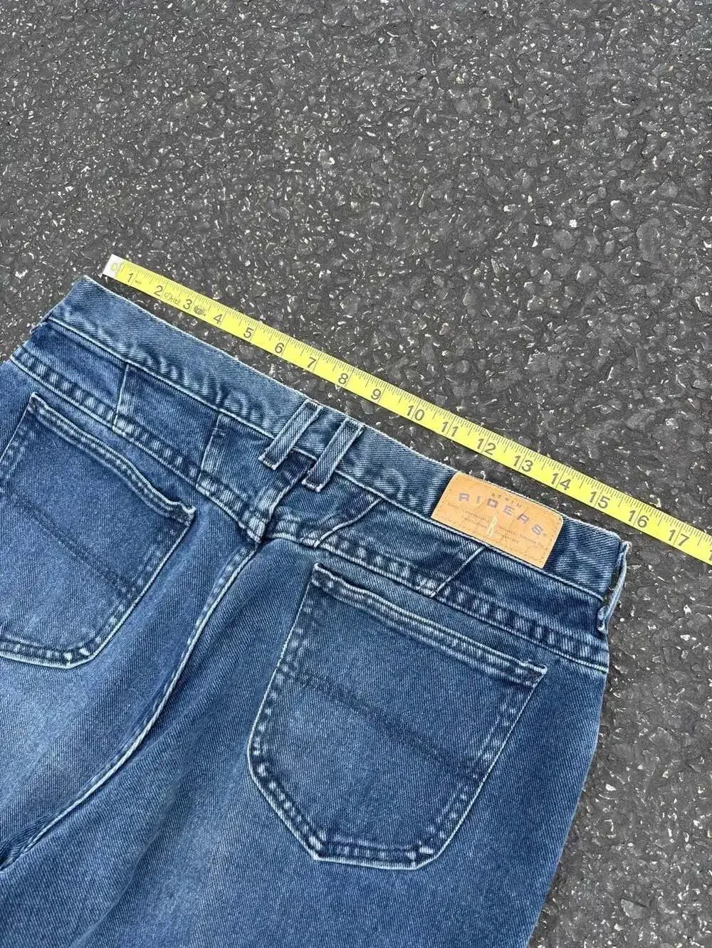 Vintage Riders by Lee Women's High Waisted Tapered Leg Denim Mom Jeans 32x29